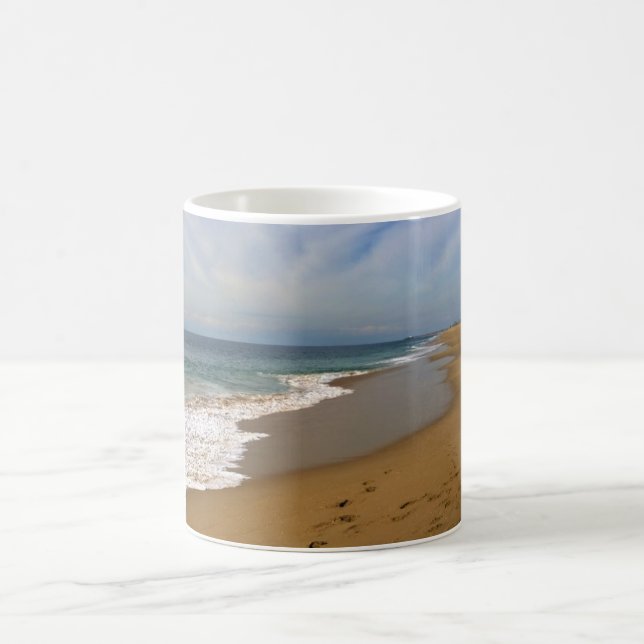 View from the Wedge, Newport Beach, California Coffee Mug (Center)
