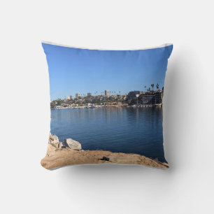 View from the Wedge, Newport Beach, California Cushion