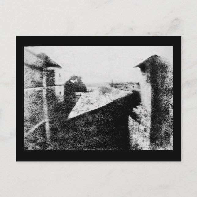 View from the Window at Le Gras, first photograph Postcard (Front)