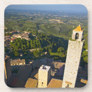 View From Tower, San Gimignano, Siena, Tuscany Coaster