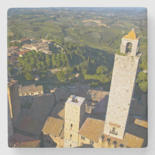 View From Tower, San Gimignano, Siena, Tuscany Stone Coaster