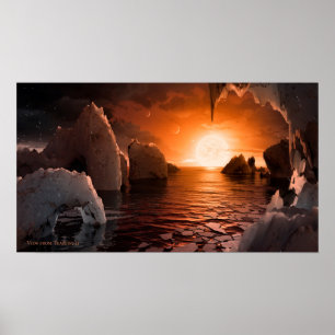 View from Trappist-1f Exoplanet Poster
