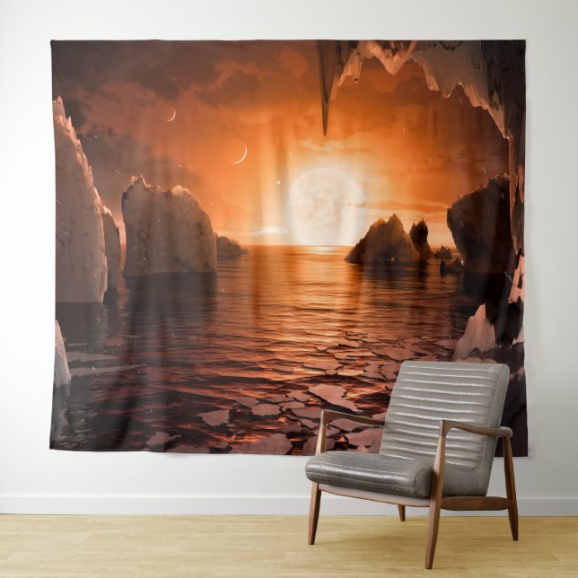 View from Trappist-1f Exoplanet Tapestry (In Situ (Horizontal))