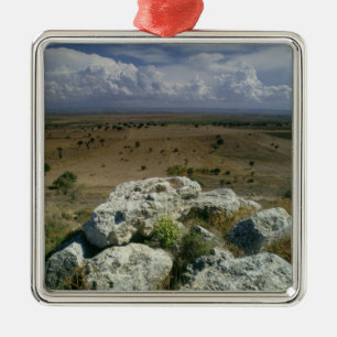 View from Troy of the surrounding landscape Metal Ornament