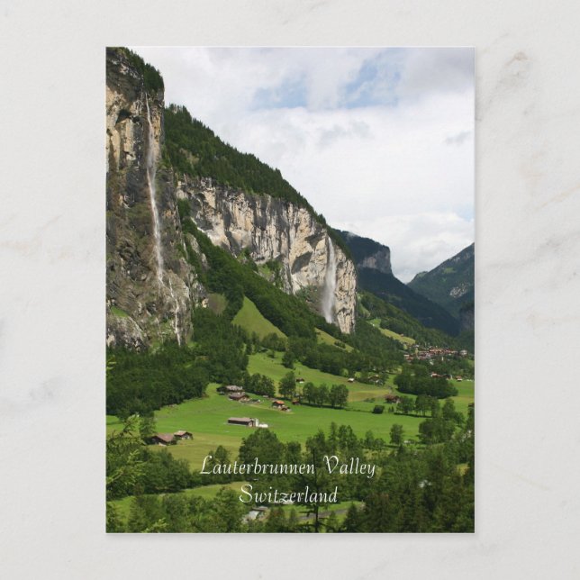 View From Trummelbach Falls, Lauterbrunnen CH Postcard (Front)