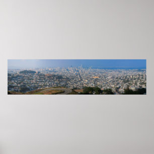 View from Twin Peaks San Francisco Poster