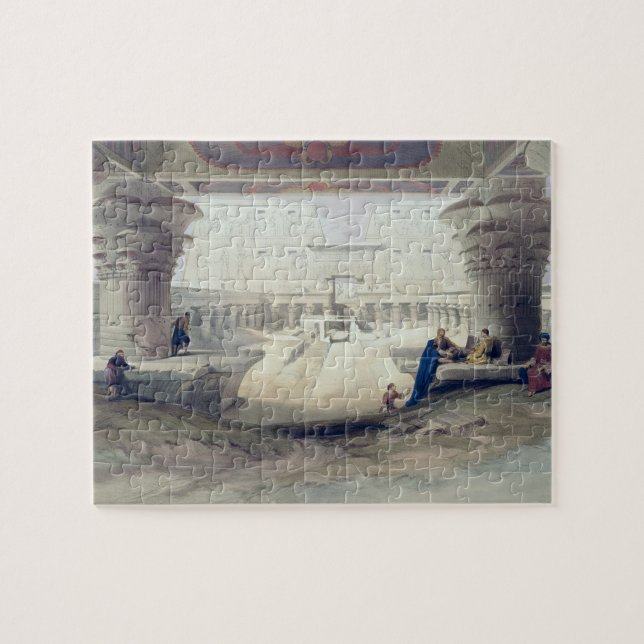 View from under the Portico of Temple of Edfou, Up Jigsaw Puzzle (Horizontal)