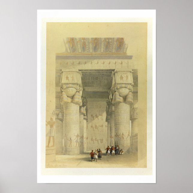 View from under the Portico of the Temple at Denda Poster (Front)