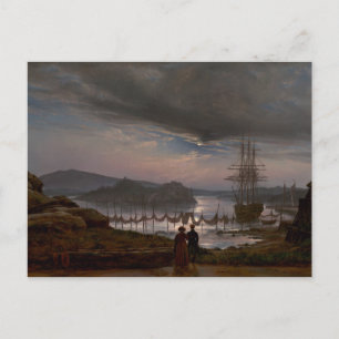 View from Vaekero near Christiania by J.C Dahl Postcard