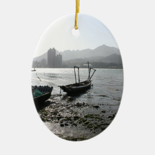 View from Zhuwei towards Luzhou, Taiwan Ceramic Ornament