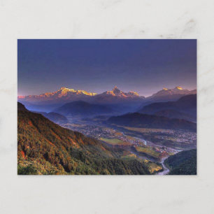 View Landscape : HIMALAYA POKHARA NEPAL Postcard