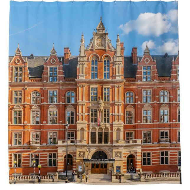 View London Royal College of Music at sunset from  Shower Curtain (Front)