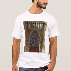 View looking west from the nave, rose window desig T-Shirt
