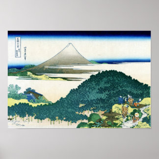 View Mt.Fuji from Aoyama, Hokusai Poster