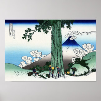 View Mt.Fuji from Mishima, Hokusai Poster