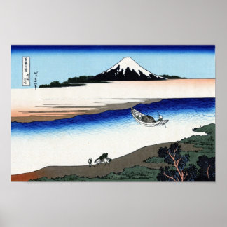 View Mt.Fuji from Tamagawa, Hokusai Poster
