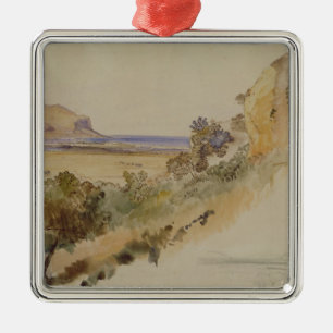 View near Palermo, 1847 (pen & ink with w/c over p Metal Tree Decoration