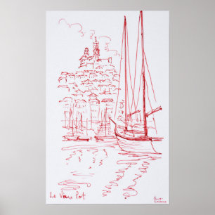 View Notre-Dame de la Garde   Old Port, Marseille Poster