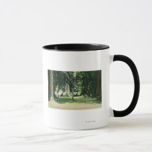 View of a Camp in the Redwoods Mug