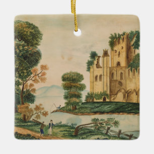 View of a Castle Ceramic Tree Decoration