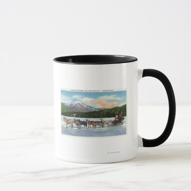View of a Dogsled Team on Mirror Lake Mug (Right)