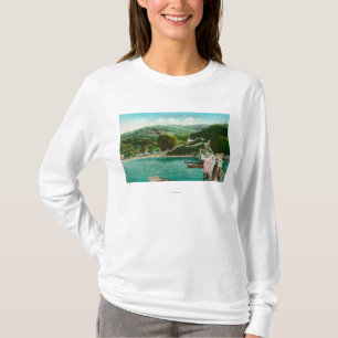 View of a Family on Lake DockInverness, CA T-Shirt