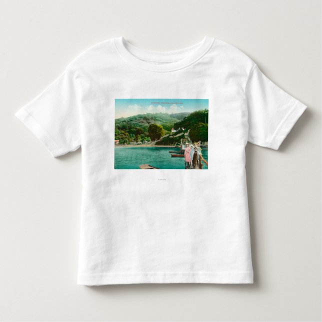 View of a Family on Lake DockInverness, CA Toddler T-Shirt (Front)