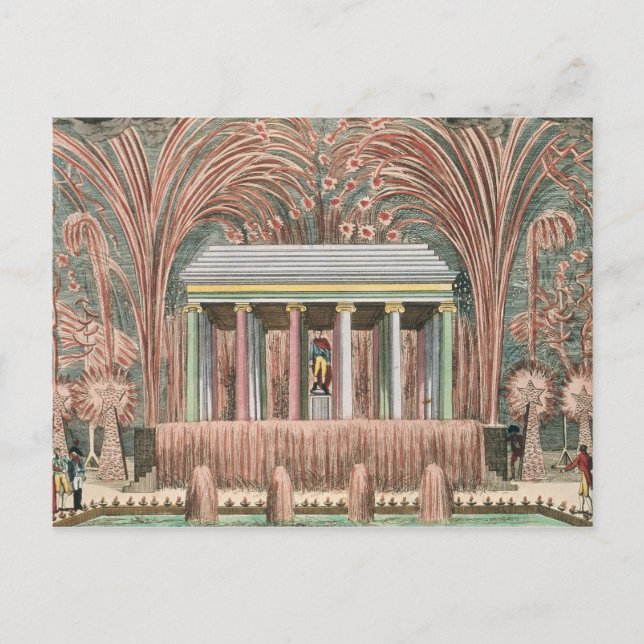 View of a firework display postcard (Front)