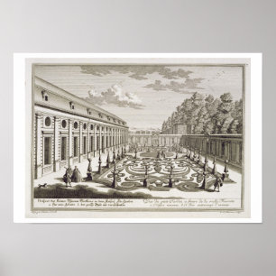 View of a flower garden near Vienna, from 'Vorstel Poster