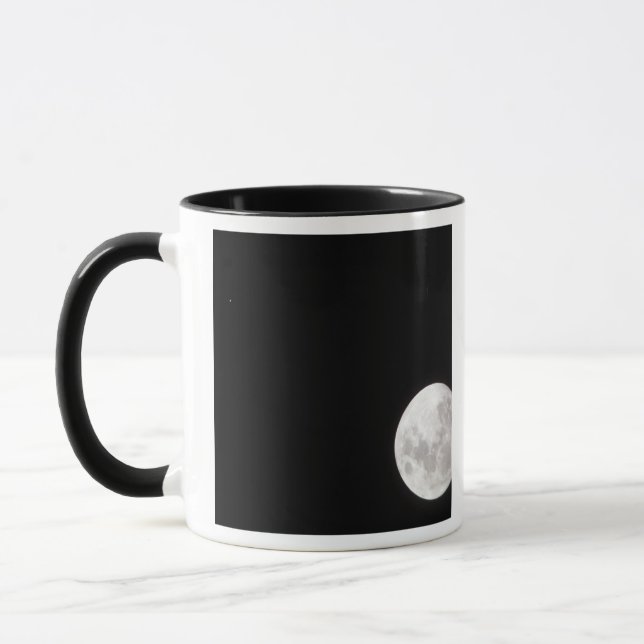 View of a full Moon, also shows Mars Mug (Left)
