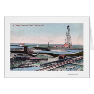 View of a Gusher at Lucile Oil Well