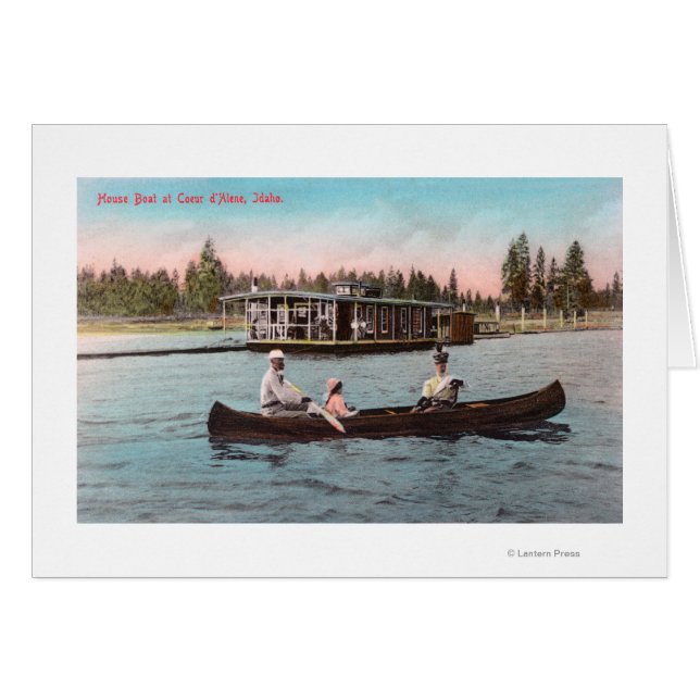 View of a House Boat on the Lake (Front Horizontal)