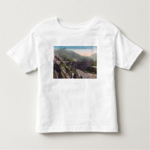 View of A Logging Train over Elk Creek Bridge Toddler T-Shirt