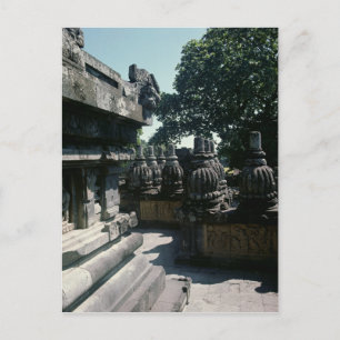 View of a lower gallery with balustrades postcard