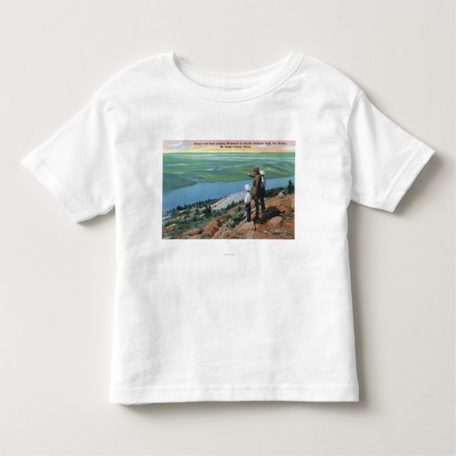 View of a Park Ranger and Boys Looking West Toddler T-Shirt (Front)