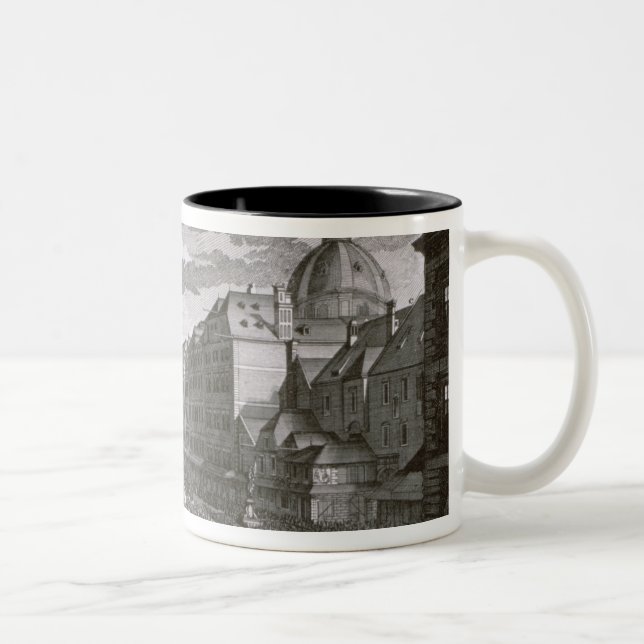 View of a procession in the Graben Two-Tone Coffee Mug (Right)