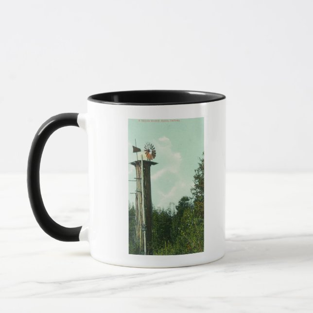View of a Sequoia Wind MillEureka, CA Mug (Left)