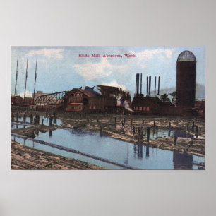 View of a Slade Mill Poster