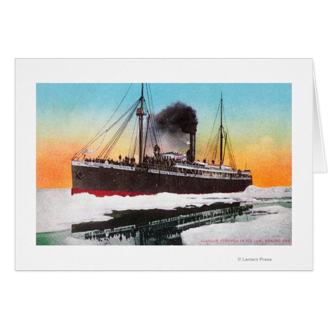 View of a Steamer in an Ice Jam (Front Horizontal)