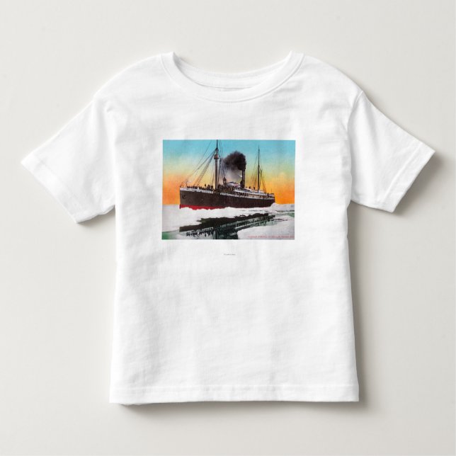 View of a Steamer in an Ice Jam Toddler T-Shirt (Front)
