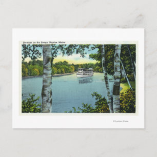 View of a Steamer on the Songo River Postcard