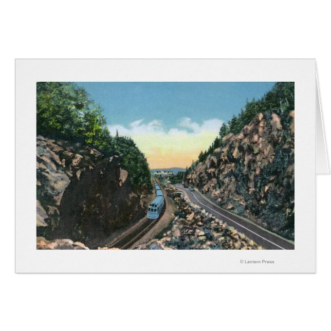 View of a Train Alongside the Highway (Front Horizontal)