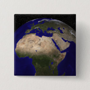 View of Africa, Europe, the Middle East, and In 15 Cm Square Badge