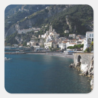 View of Amalfi coast Square Sticker