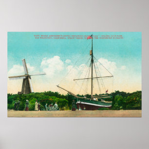 View of Amundsen's Arctic Sloop Poster