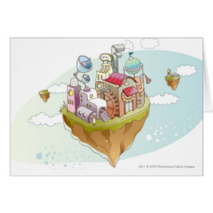 View of an colourful abstract illustration