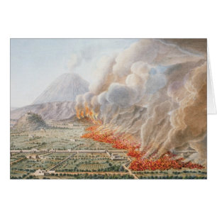 View of an eruption of Mt. Vesuvius which began on