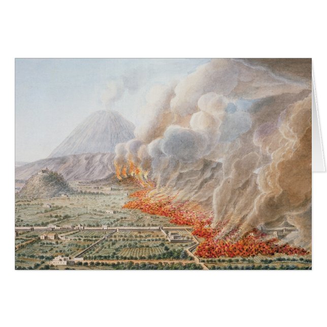 View of an eruption of Mt. Vesuvius which began on (Front Horizontal)