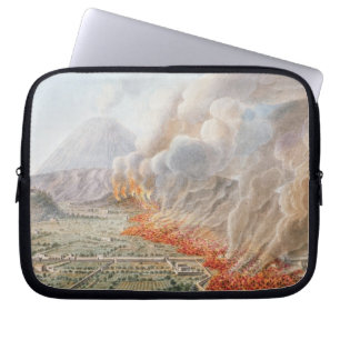 View of an eruption of Mt. Vesuvius which began on Laptop Sleeve