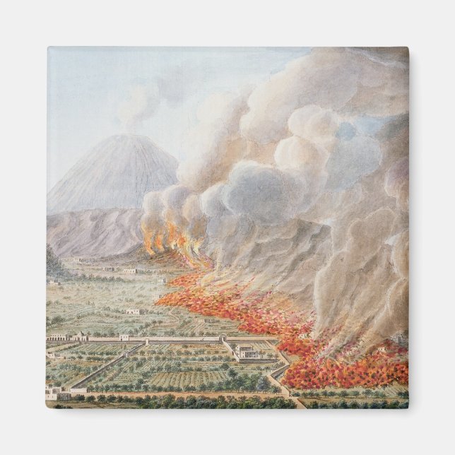 View of an eruption of Mt. Vesuvius which began on Magnet (Front)
